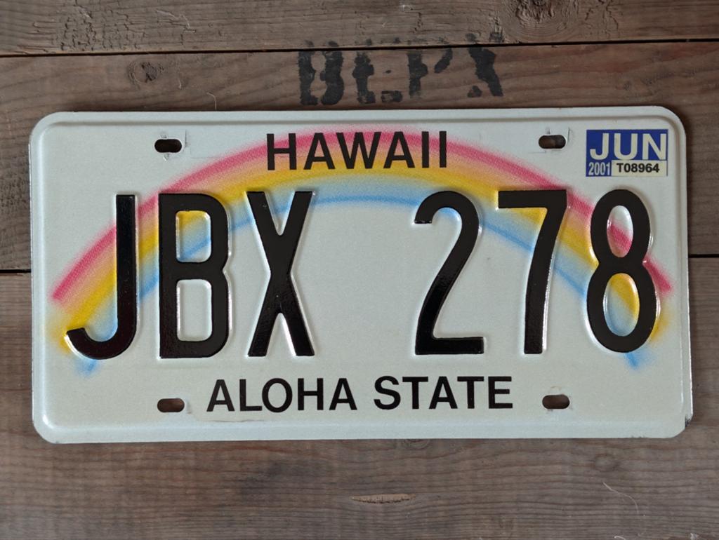 Kentekenplaat Hawaii uit 2001, Ophalen of Verzenden, Zo goed als nieuw