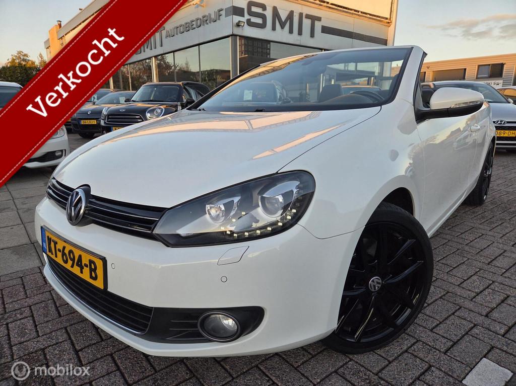 Volkswagen Golf Cabrio 1.4 TSI 160PK Highline NW Ketting/Led, Auto's, Voorwielaandrijving, Euro 5, Gebruikt, Zwart