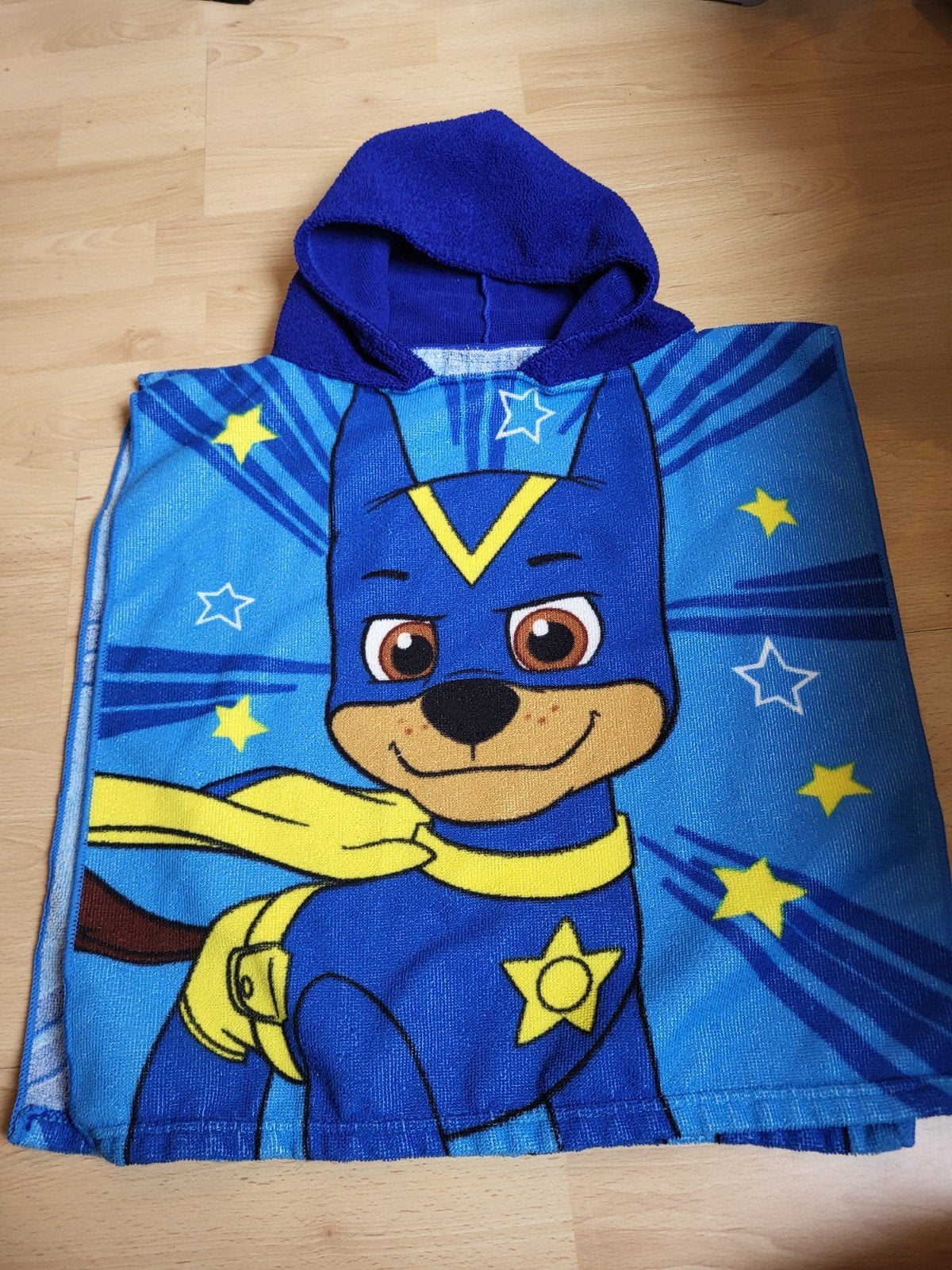 Paw Patrol Chase Poncho Handdoek, Overige typen, Zo goed als nieuw, Blauw, Overige merken