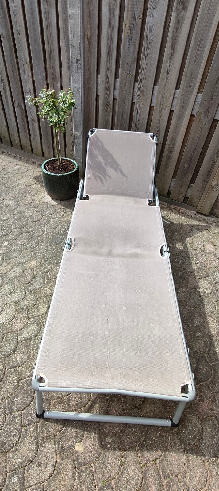 2x Ligbed Houston - Verstelbaar en Inklapbaar, Ophalen, Gebruikt, Textileen, Verstelbaar