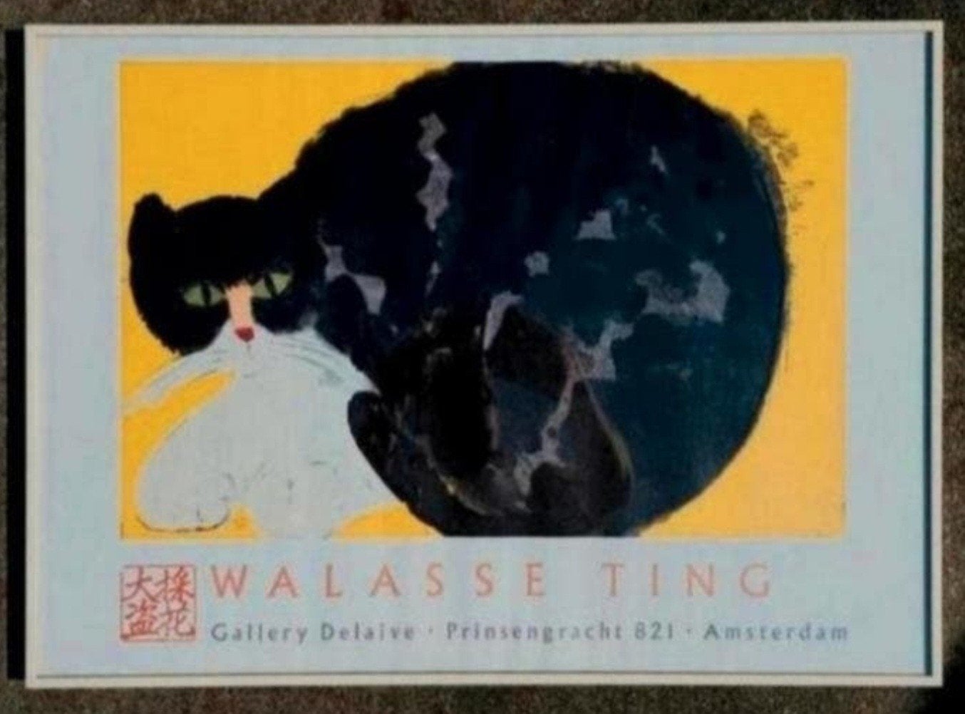 WALASSE TING poes kunstreproduktie mooi ingelijst acryl glas, Ophalen