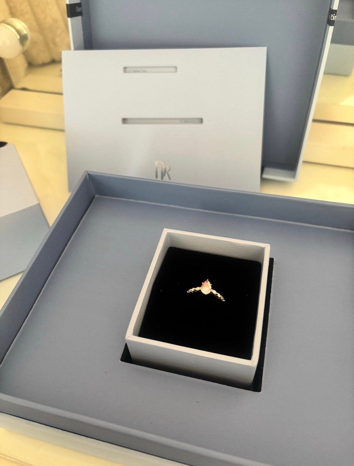 Darry Ring Elegance Pear Moissanite – maat 52, Sieraden, Tassen en Uiterlijk, Ophalen of Verzenden, Dame, Zilver, Zilver