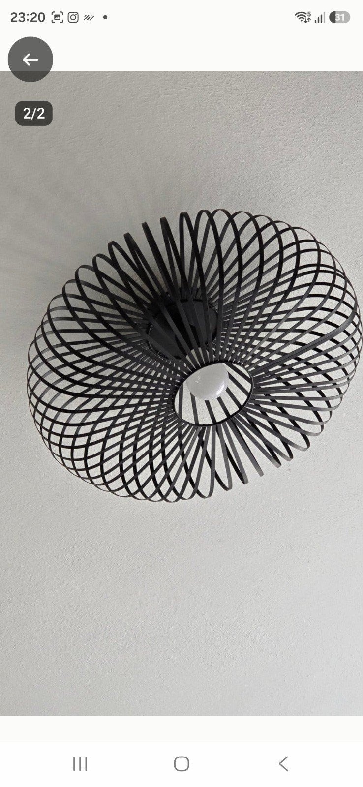 2x zwarte brede lampen, Ophalen