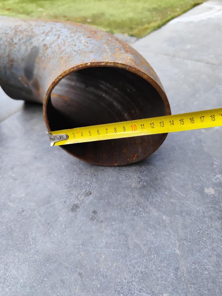 Lasbocht pijp 140 mm, Ophalen of Verzenden, Minder dan 2 meter, 80 mm of meer, Bochten