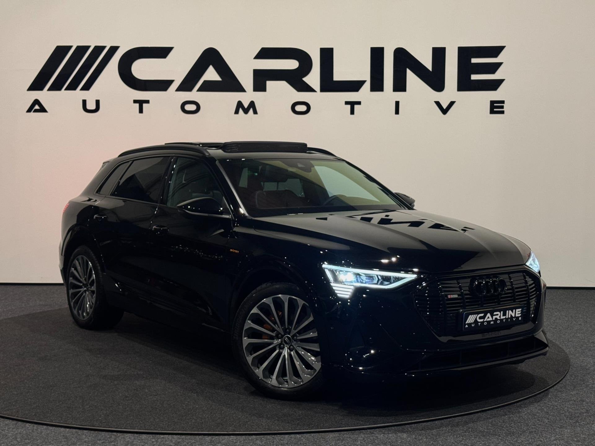 Audi E-tron 50 quattro edition 71 kWh 3XS-LINE PANORAMA VIRT, Auto's, Dealer onderhouden, Zwart, 71 kWh, Zwart