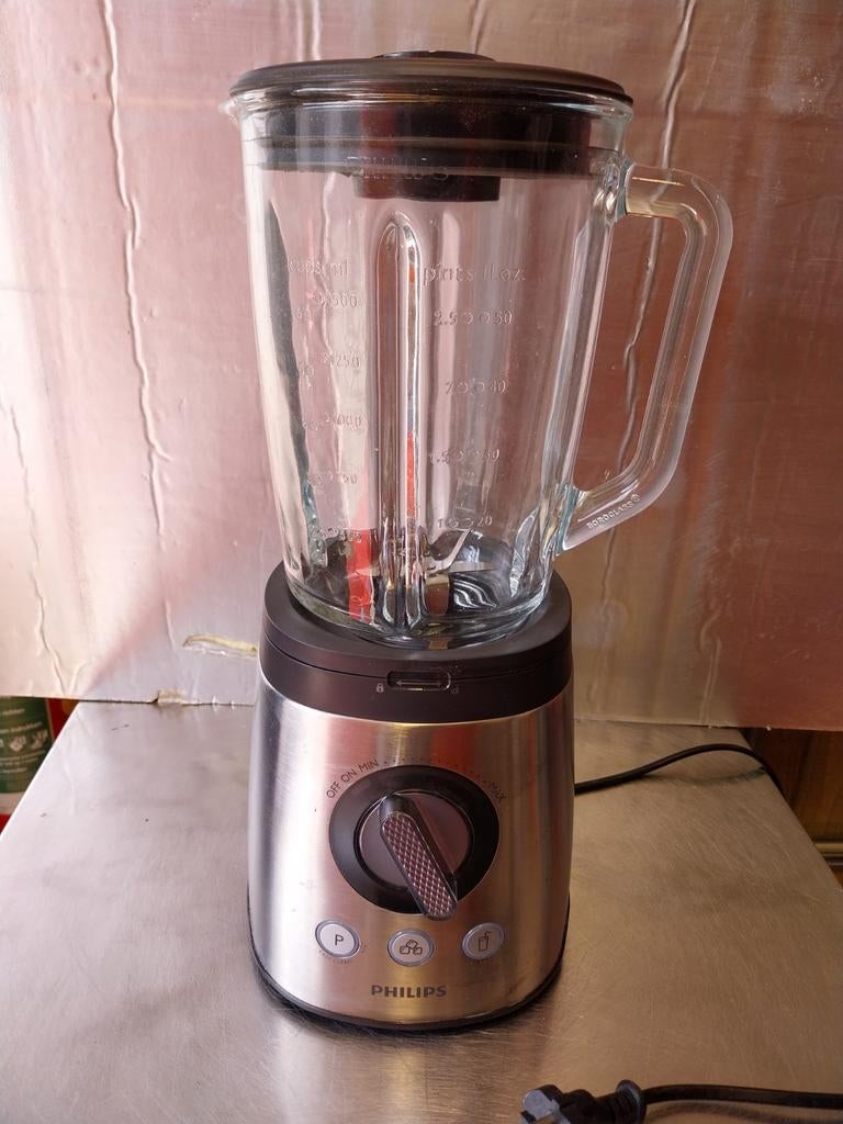Philips Avance Collection Blender HR2096/00 - 800W, 2L Glas, Ophalen, Zo goed als nieuw, Blender