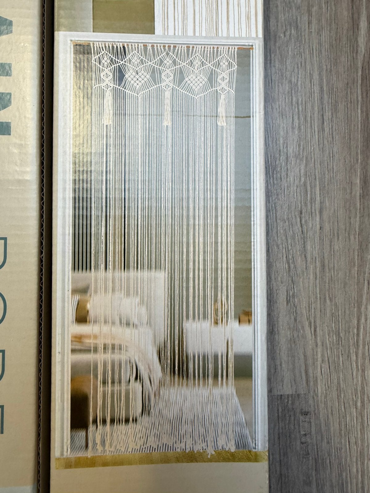 Deur gordijnen 3 stuks, Huis en Inrichting, 200 cm of meer, Beige, Nieuw, 50 tot 100 cm