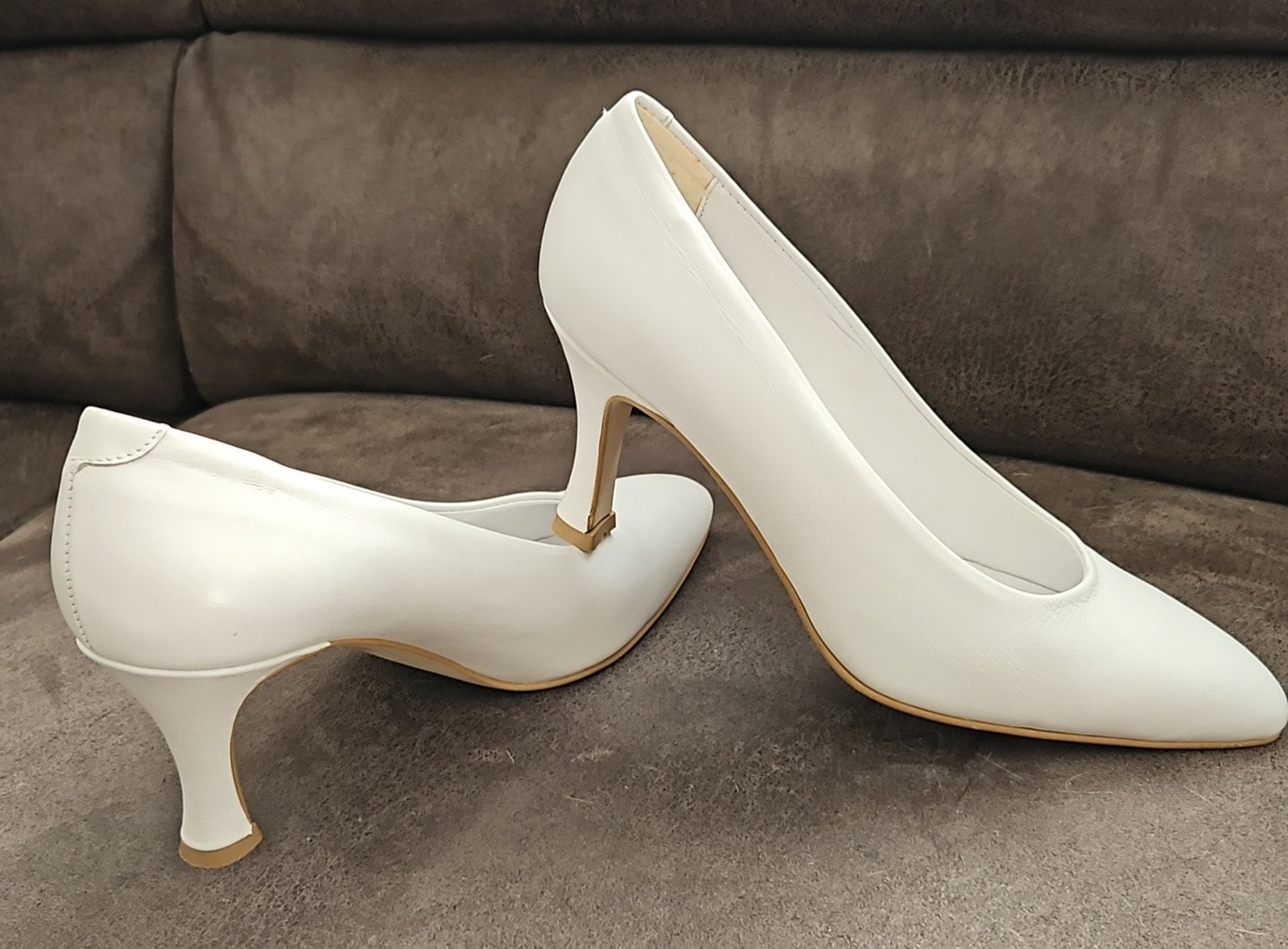nieuw wit witte pumps hakken dolcis carlini maat 39,5, Ophalen, Nieuw, Wit, Schoenen