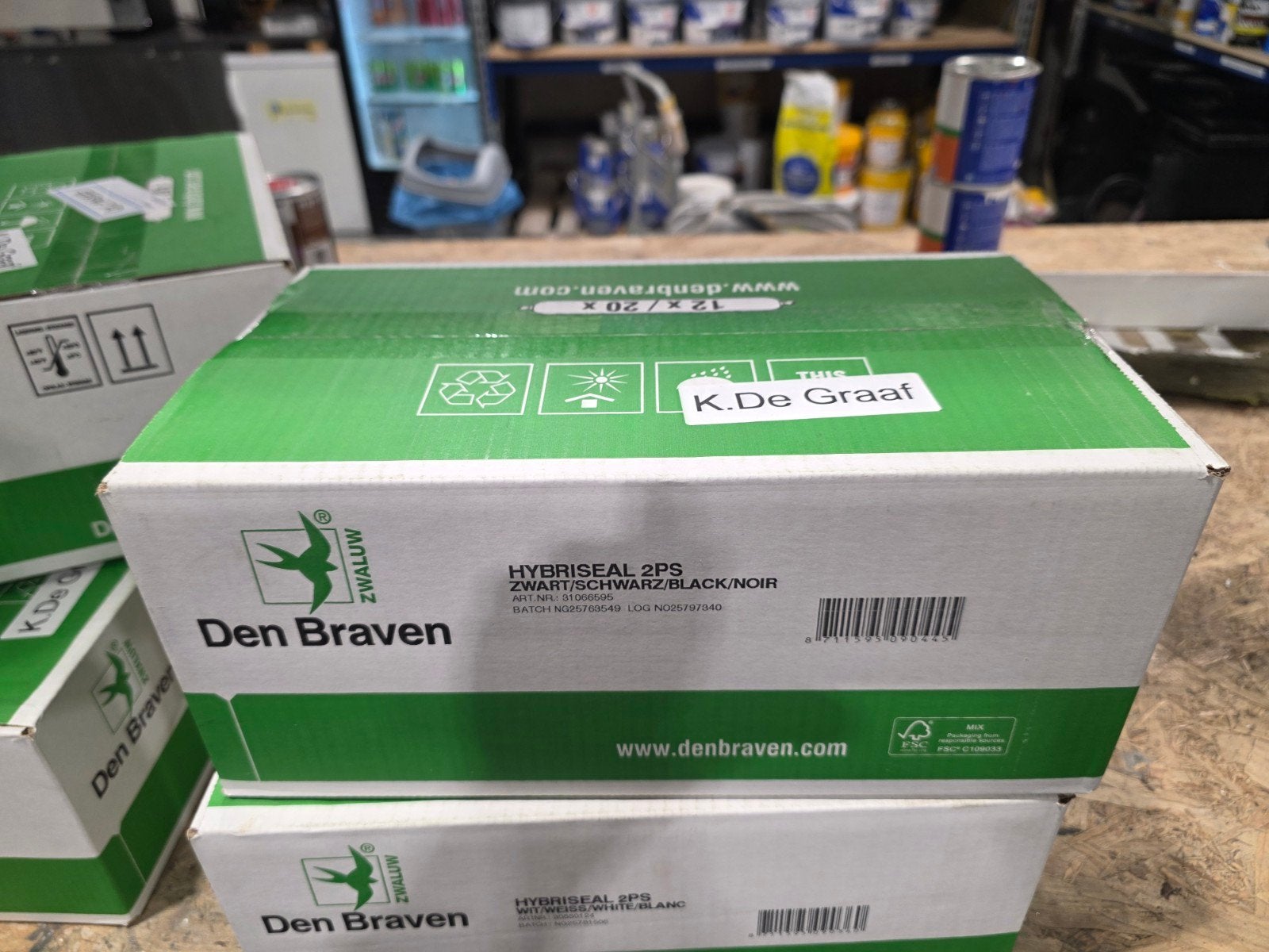 Den Braven Hybriseal 2PS Zwart/Wit Afdichtingskit, Ophalen, Nieuw
