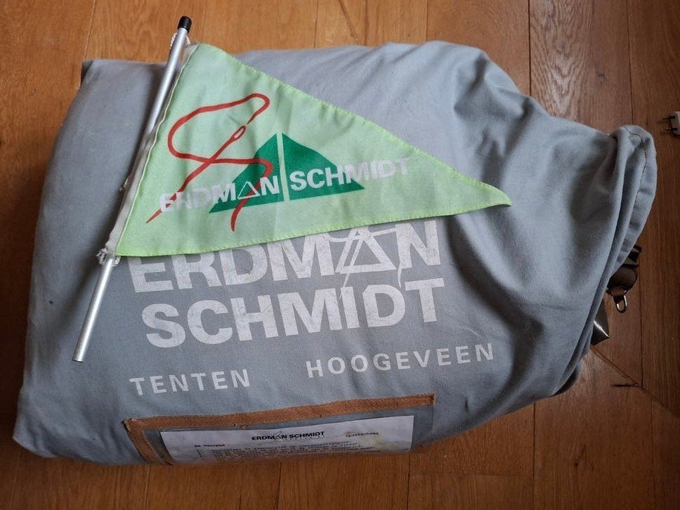 Erdman Schmidt Vuurpad katoenen tent + grondzeil +gronddeken, Caravans en Kamperen, Ophalen of Verzenden, Gebruikt, Tot en met 2