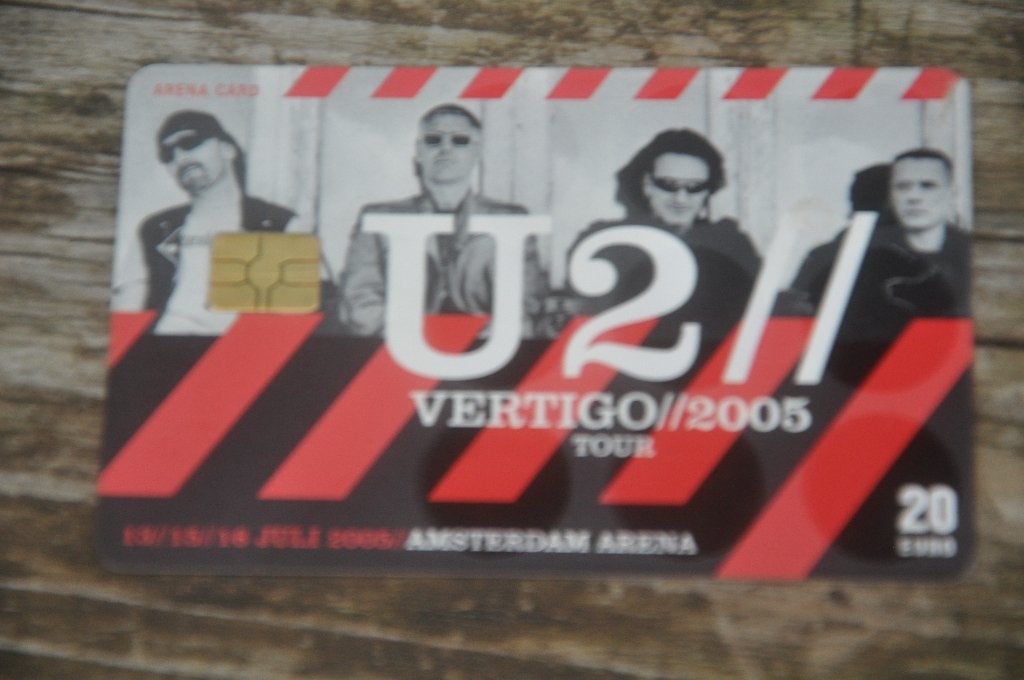 U2 vertigo tour 2005 drankkaart, Ophalen of Verzenden, Gebruikt, Overige typen
