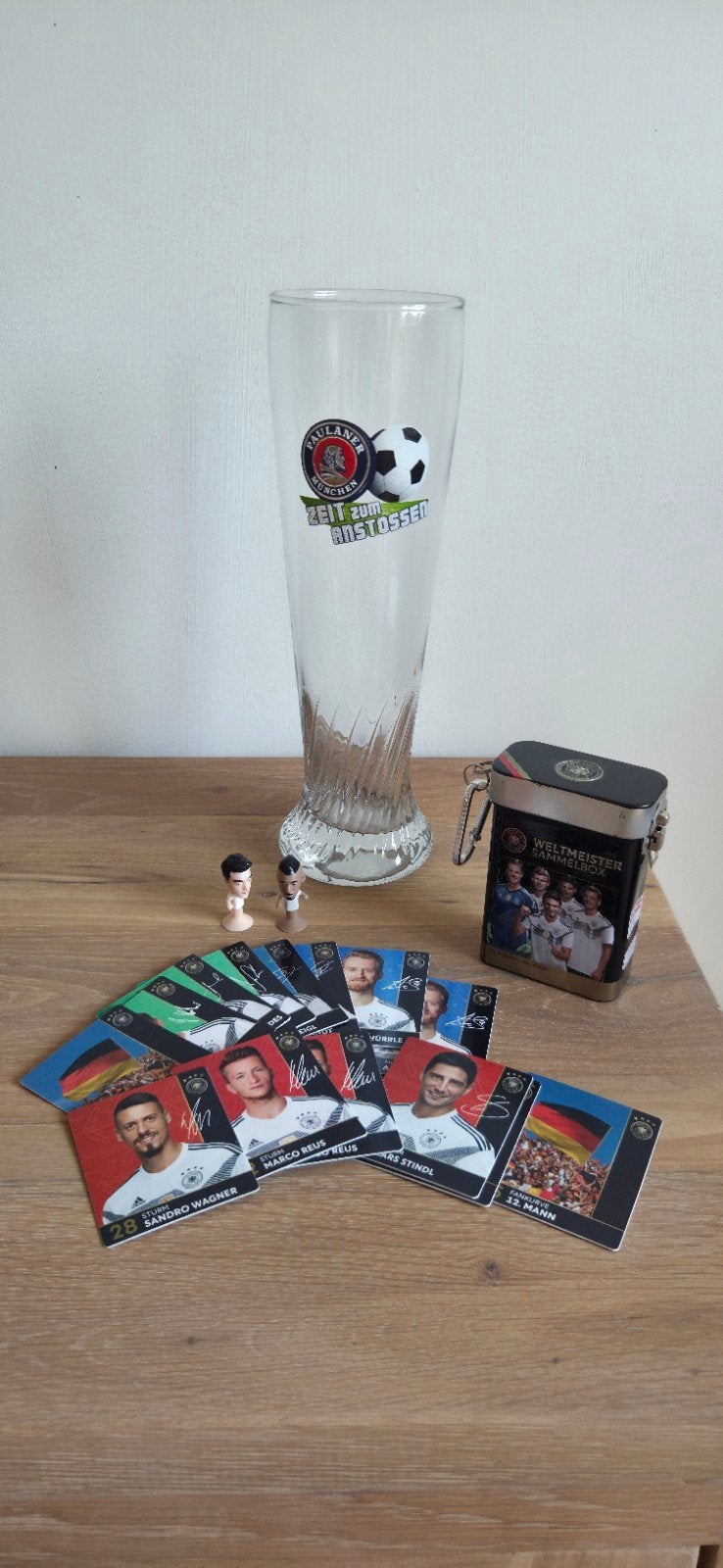 Paulaner bierglas, kaartjes, blikje WK Duitsland, Ophalen of Verzenden, Nieuw, Buitenlandse clubs, Overige typen