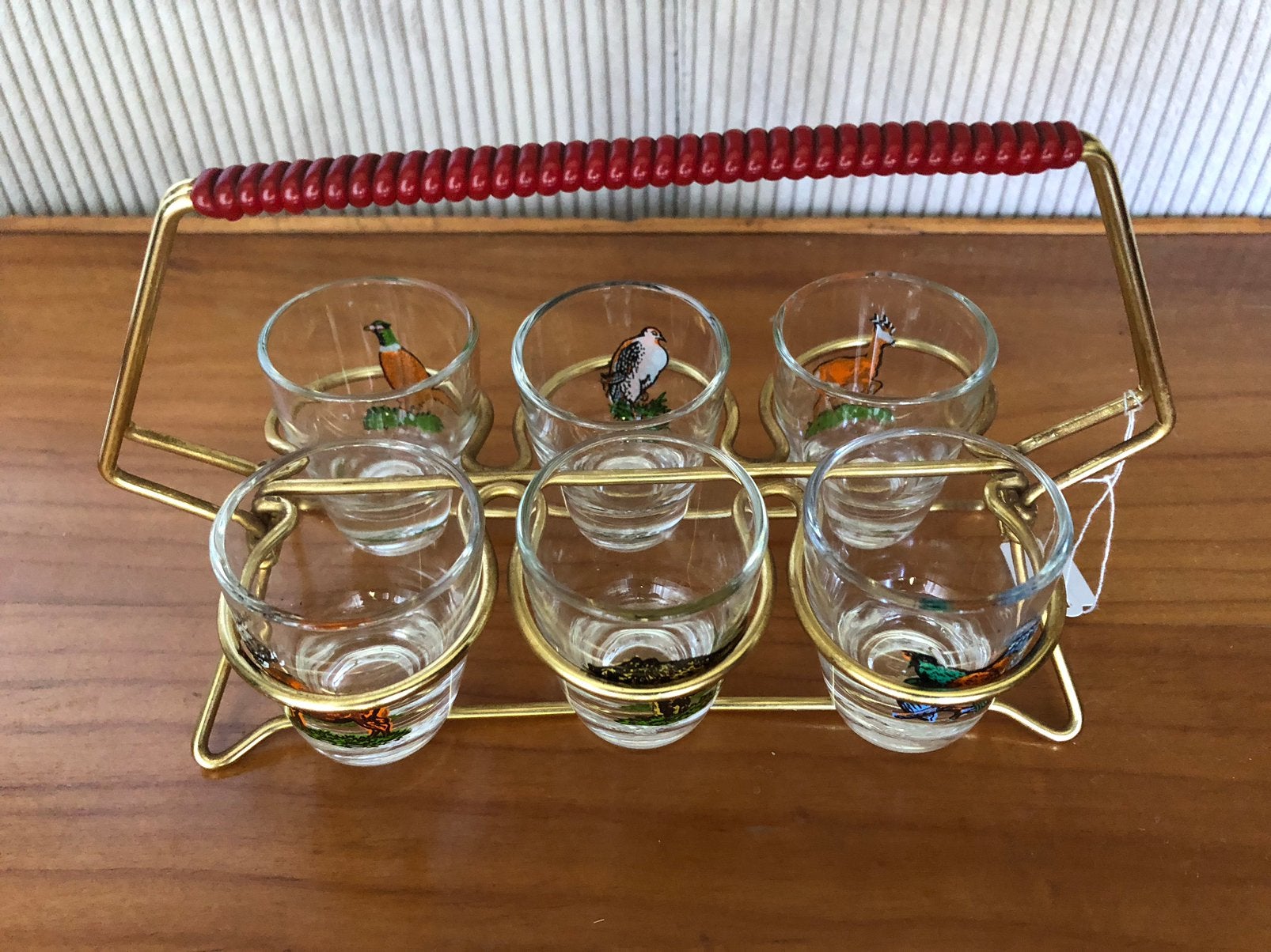 Set van 6 borrelglaasjes met dieren., Ophalen of Verzenden