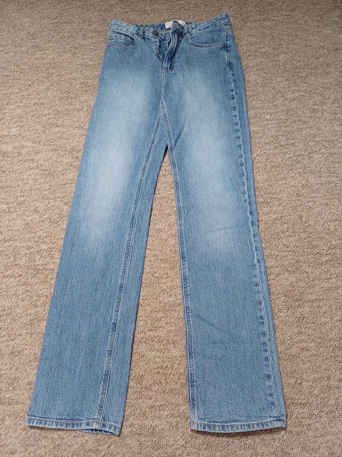 stradivarius teen blauwe jeans maat 36, Stradivarius, Ophalen of Verzenden, Blauw, W27 (confectie 34) of kleiner