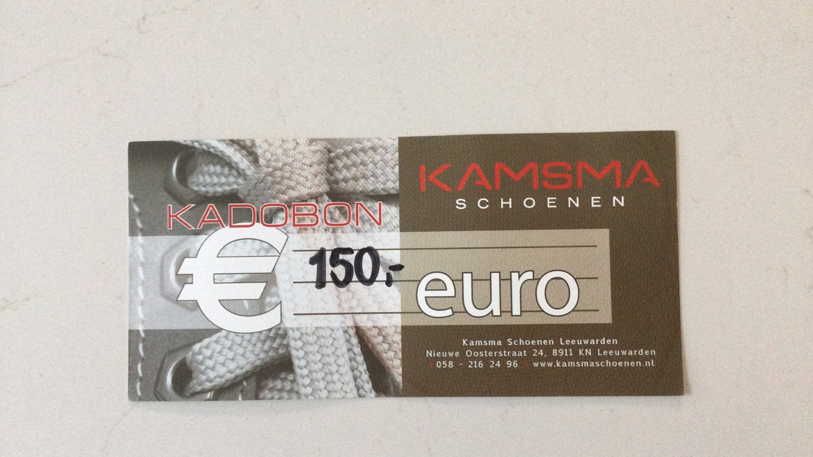 Kadobon twv € 150,- te koop voor € 100,-