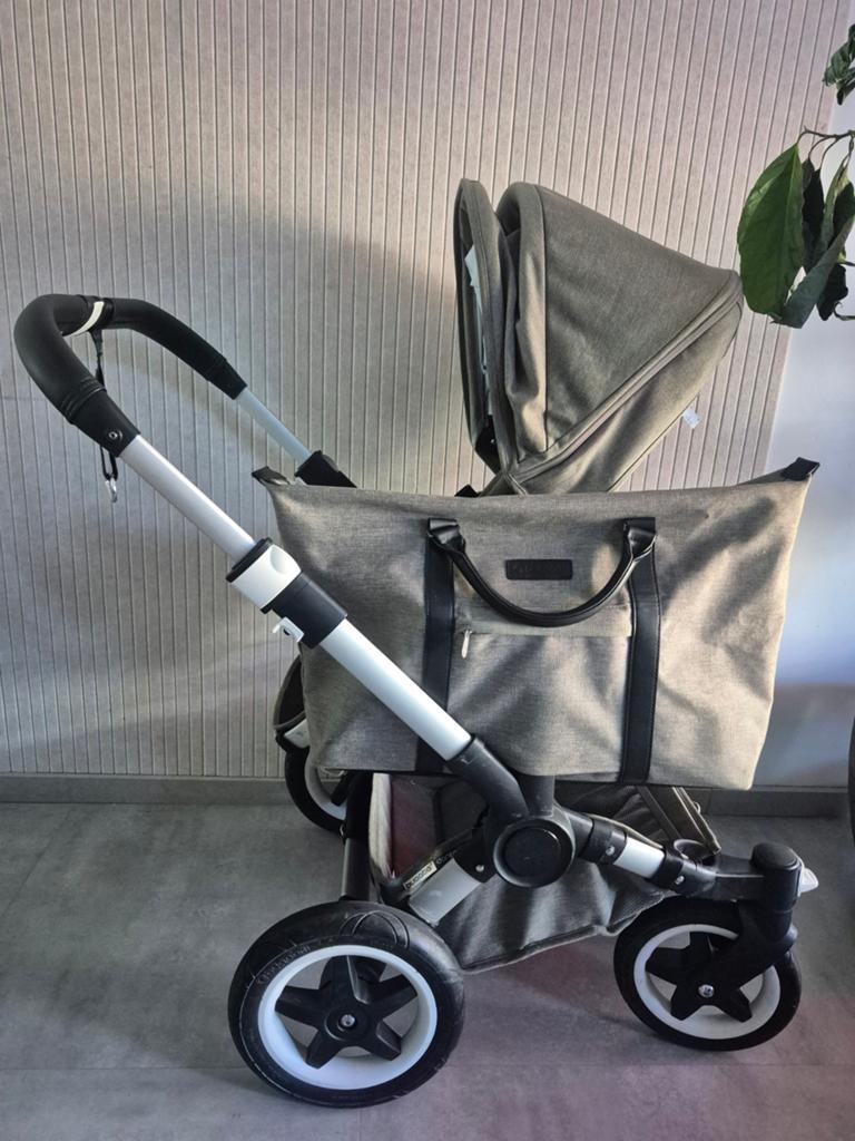 Bugaboo Donkey 2 Plus kinderwagen - Grijs, Gebruikt, Bugaboo, Combiwagen, Verstelbare duwstang