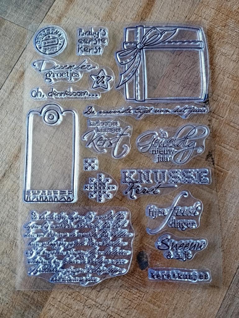 Kerst tekst stempel Marianne design, Ophalen of Verzenden, Zo goed als nieuw, Clearstamp
