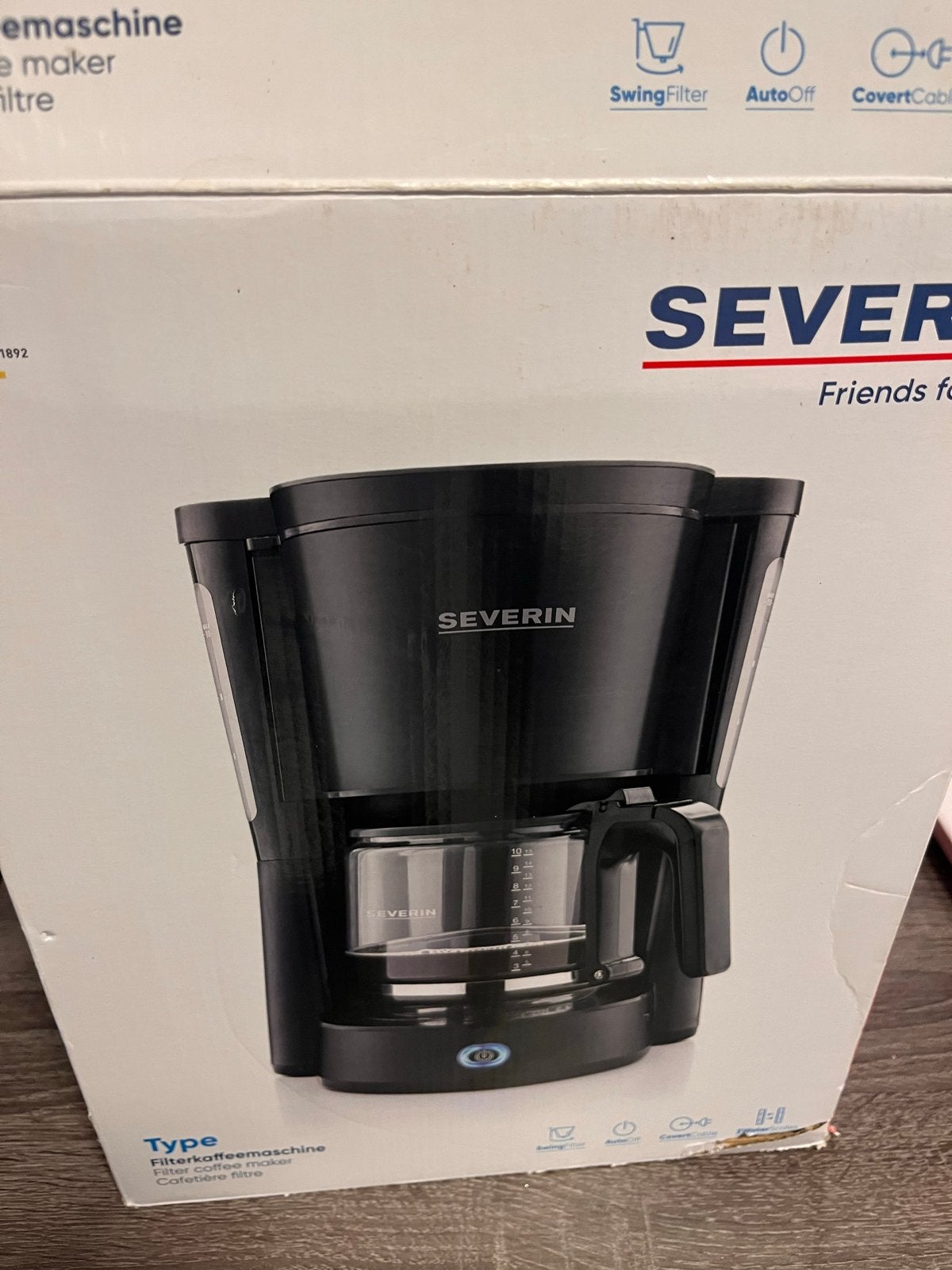 Severin Filterkoffiezetapparaat - Nieuw in doos, 10 kopjes of meer, Gemalen koffie, Ophalen of Verzenden, Koffiemachine