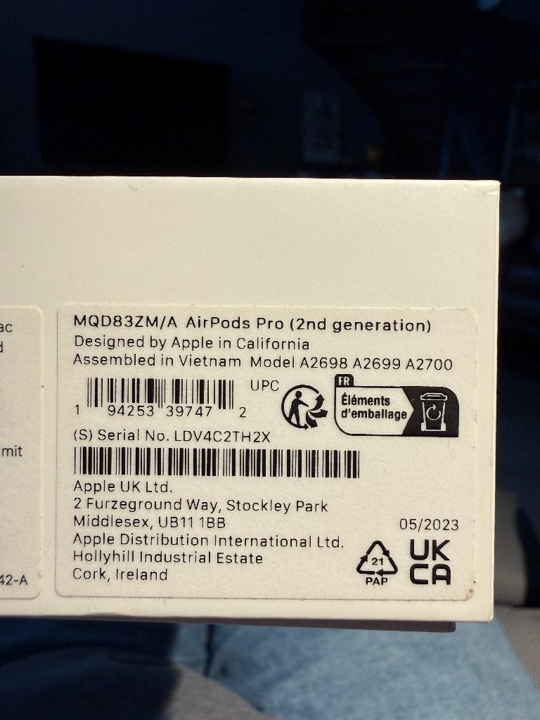 airpods pro 2nd gen MagSafe Charging, In gehoorgang (in-ear), Ophalen of Verzenden, Zo goed als nieuw, Apple
