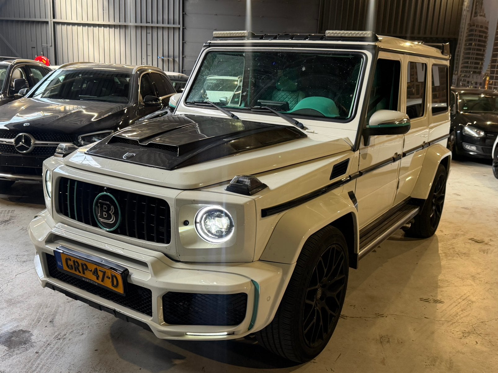 Mercedes-Benz G500 AMG BRABUS PAKKET/TIFFANY INTERIEUR/VOL!/, Auto's, Automaat, G-Klasse, Wit, Leder