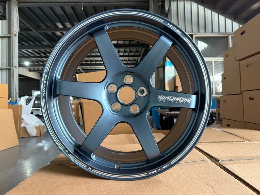 Velgen Volk Racing TE37 Style 6-Spaaks – Matte Blue Gunmetal, Niet ingevuld, Nieuw, Niet ingevuld, Niet ingevuld