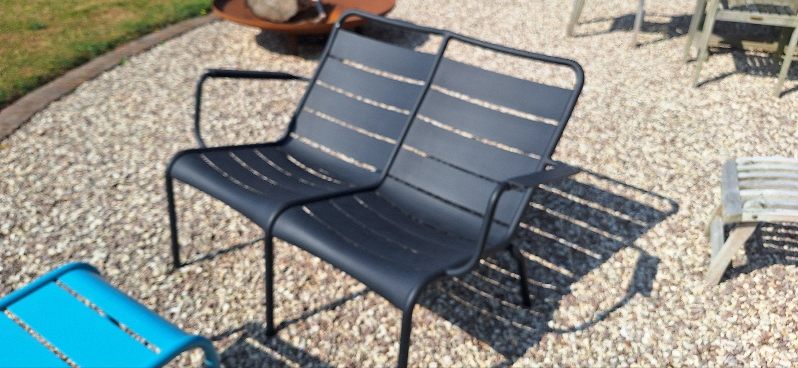 Fermob duo low armchair zetel in goede staat, Tuin en Terras, Tuinsets en Loungesets, Gebruikt, Aluminium, Loungeset, Bank