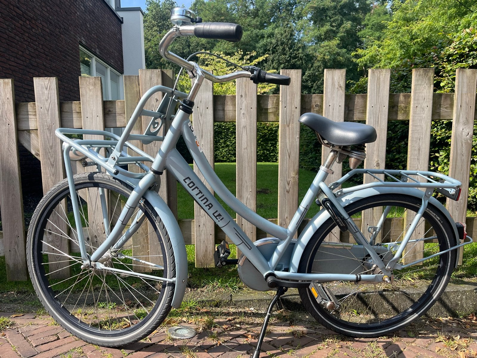 Meisjesfiets 24 inch Cortina U4 Transportfiets - Lichtblauw, Overige merken, Terugtraprem, Gebruikt, Versnellingen