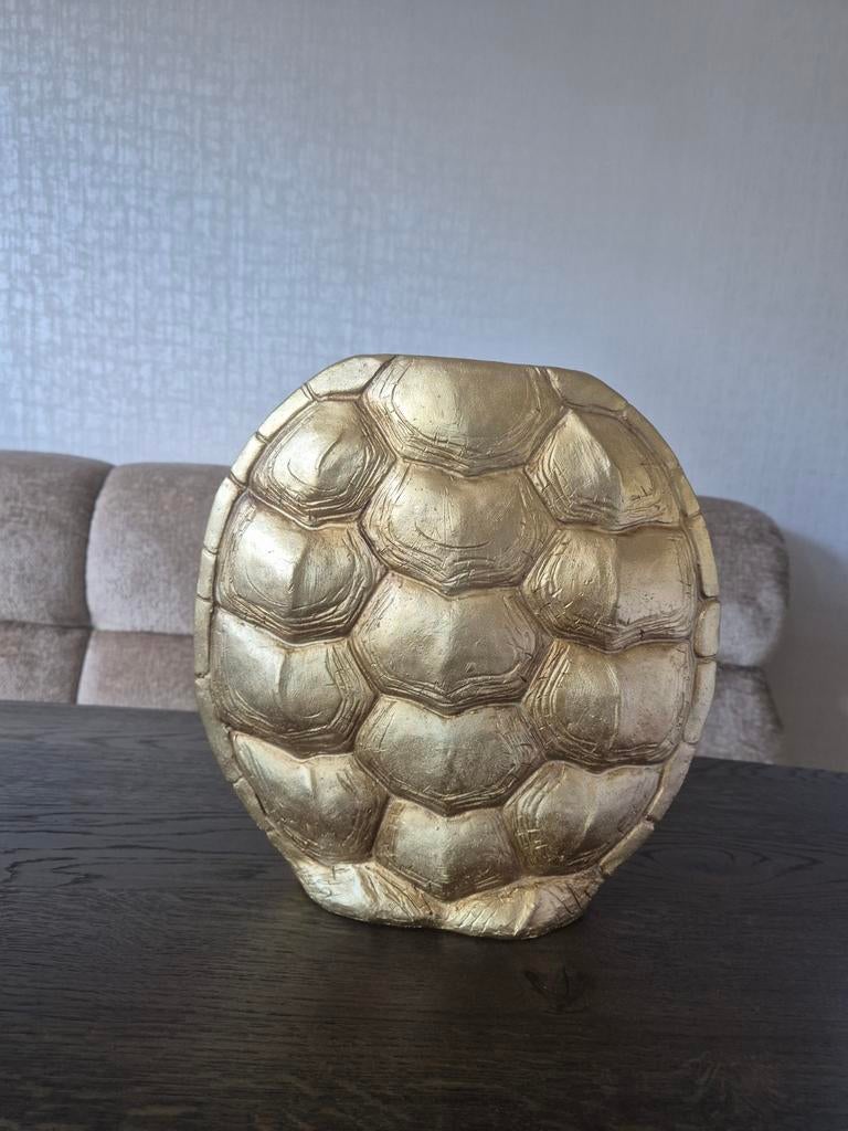 Goudkleurige Schildpadden Vaas - Zo Goed Als Nieuw, Antiek en Kunst, Ophalen of Verzenden