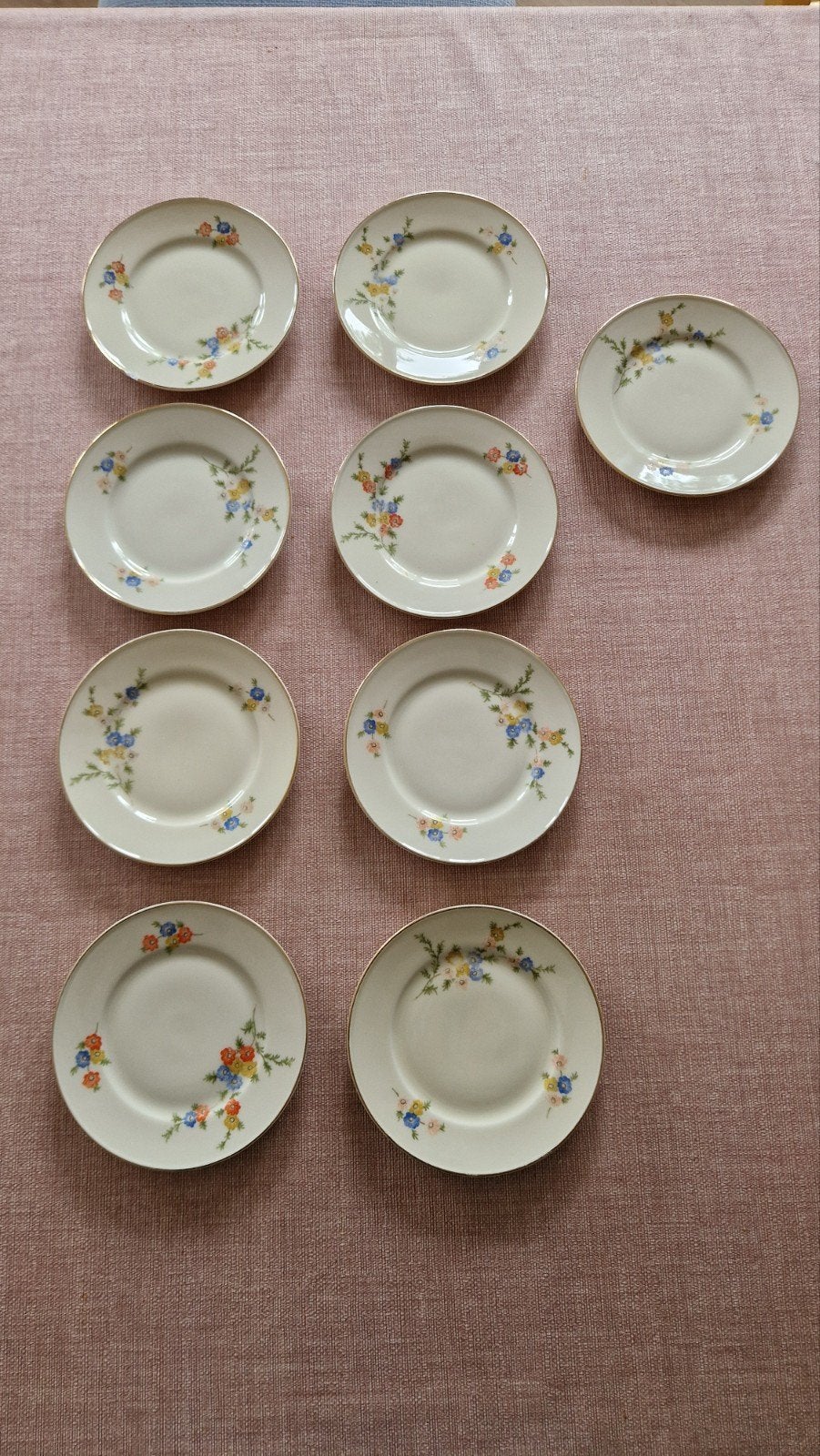 Set van 11 Jean Haviland gebaksbordjes met bloemmotief, Antiek en Kunst, Antiek | Servies los, Ophalen of Verzenden
