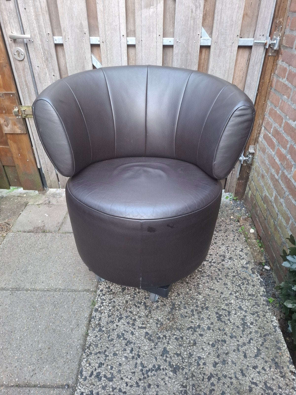 Prachtige Rolf Benz 684 Design Draaifauteuil – Bruin Leer, Ophalen of Verzenden, Zo goed als nieuw, 75 tot 100 cm, Leer