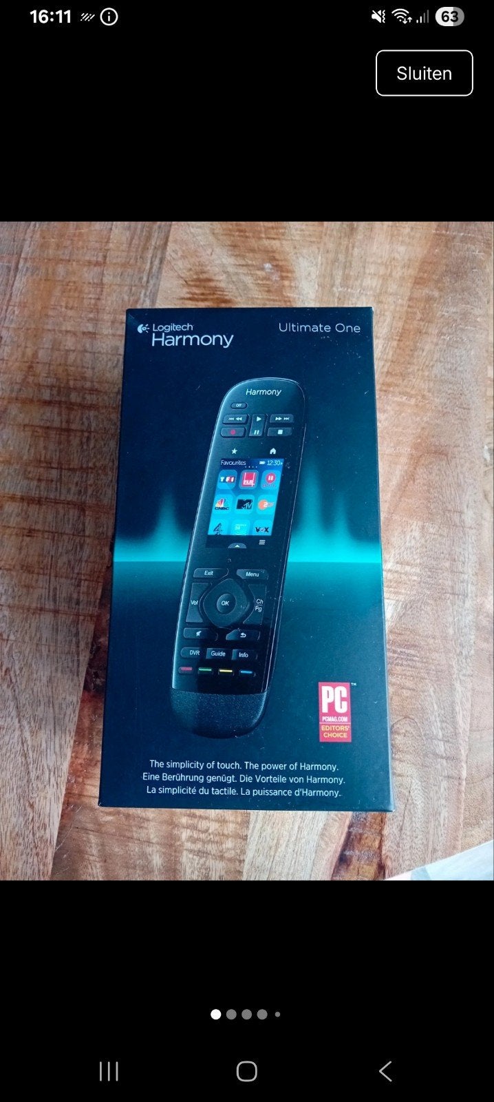 Logitech Harmony Ultimate One afstandsbediening, Audio, Tv en Foto, Afstandsbedieningen, Game console, Universeel, Ophalen of Verzenden