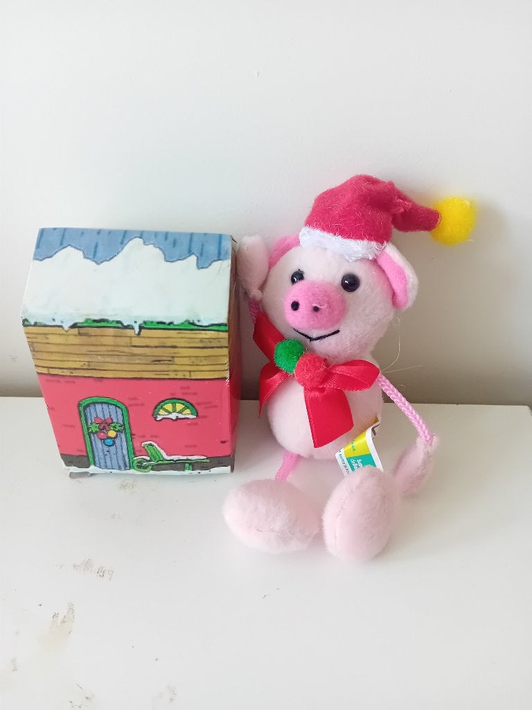 Kerstbungel in de vorm van een varken, Ophalen, Gebruikt, Knuffel of Figuurtje