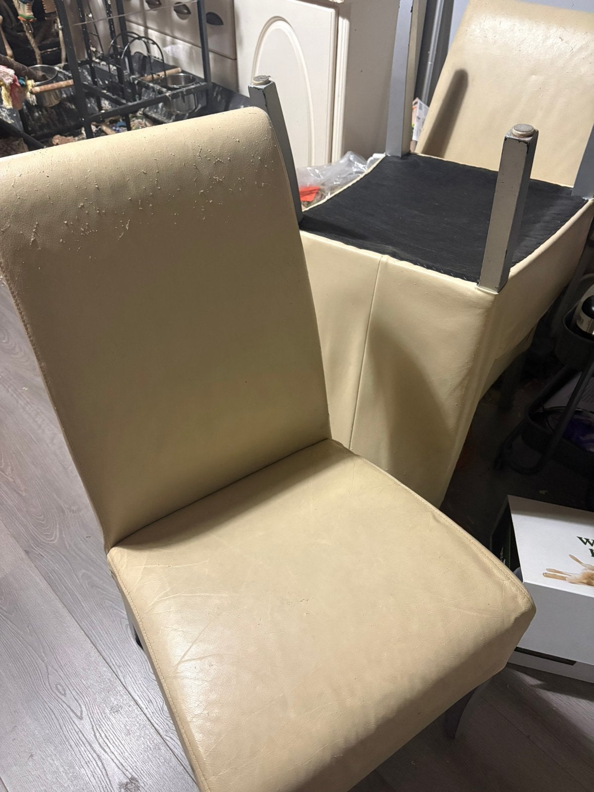 4 gratis stoelen, Huis en Inrichting, Stoelen, Ophalen, Gebruikt
