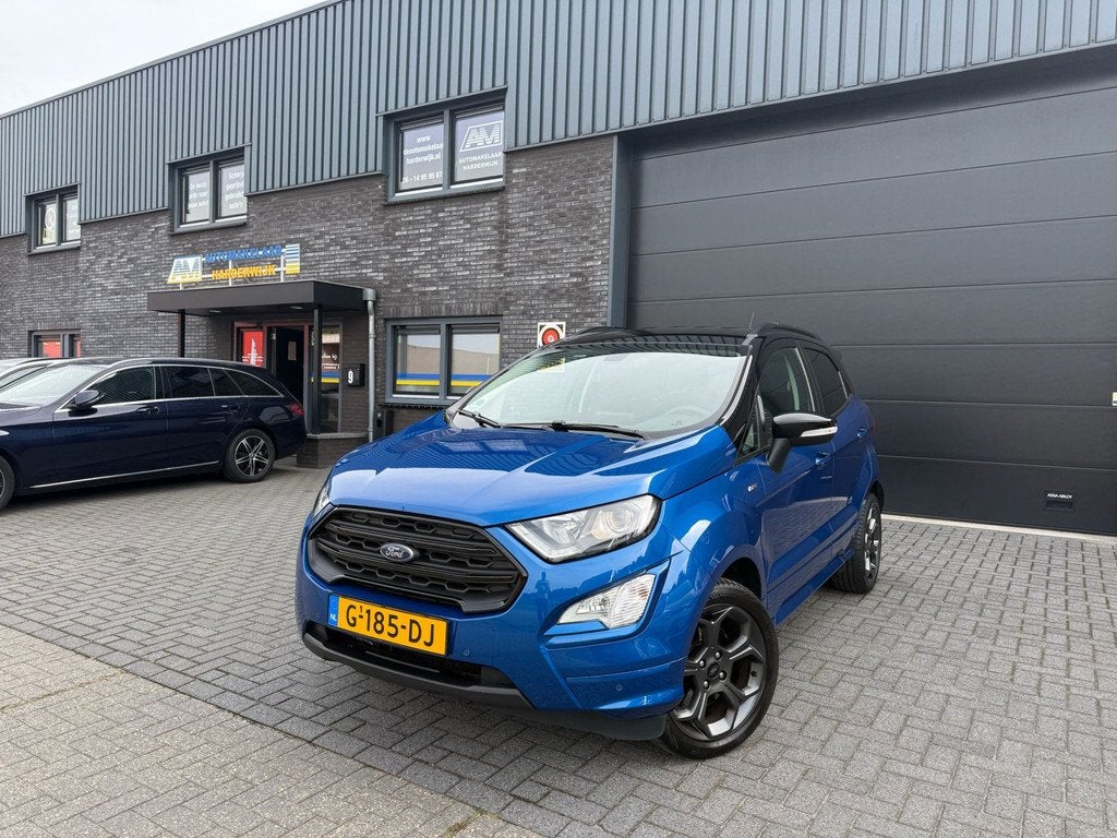 Ford EcoSport 1.0 EcoBoost ST-Line | 1E EIGENAAR | 12MND GAR, Auto's, Ford, Voorwielaandrijving, Gebruikt, Ecosport, Blauw