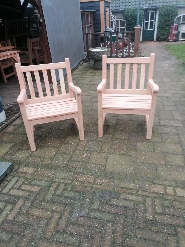 2 Douglas  tuinstoelen I89, Ophalen, Hout