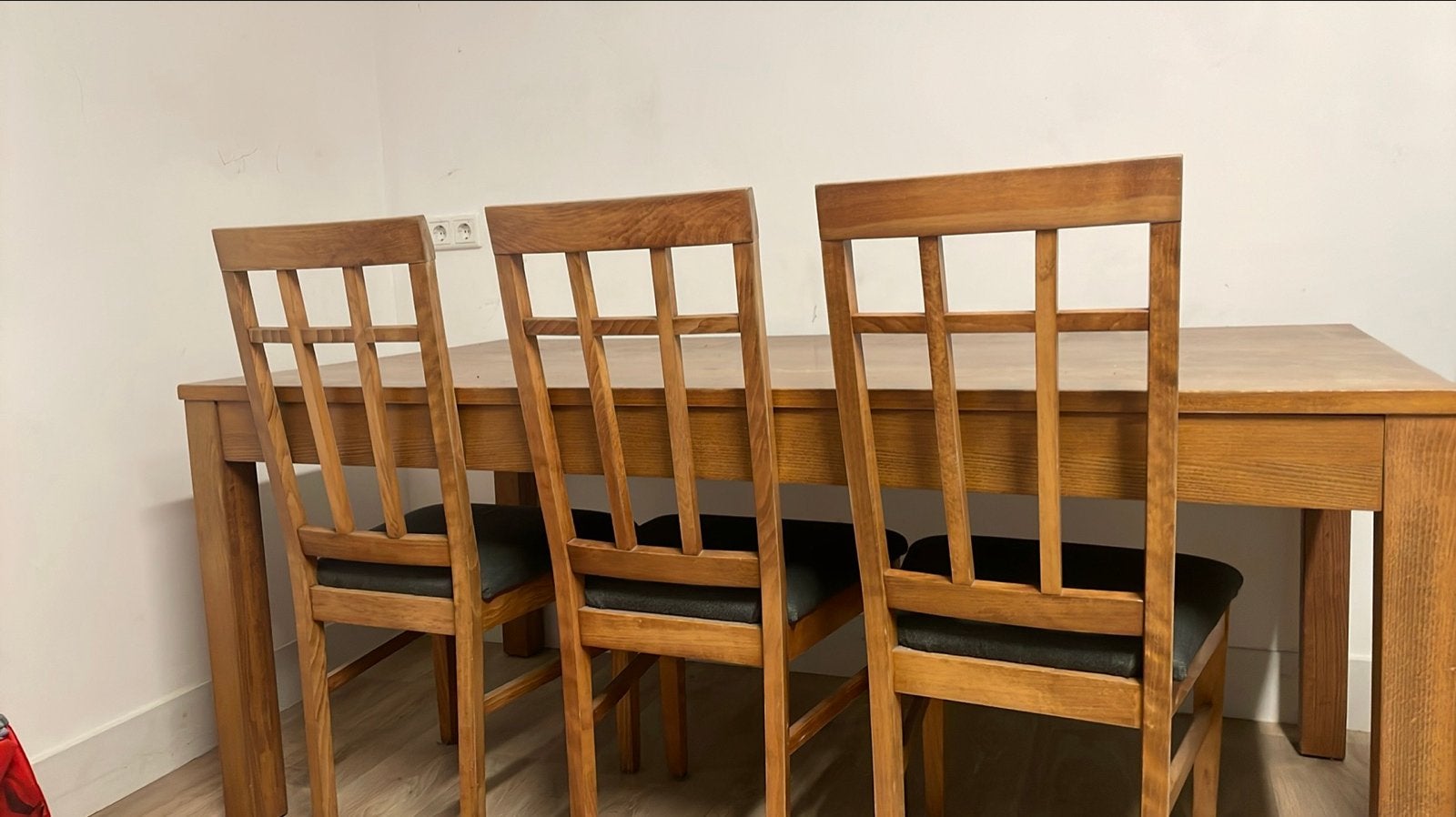 GRATIS Houten eettafel met 6 stoelen - 180x90 cm, Ophalen, Gebruikt, Tot twee personen, 50 tot 100 cm