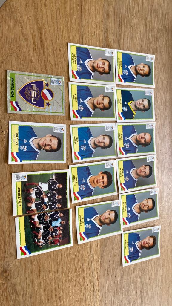 Panini euro 2000 Joegoslavië, Hobby en Vrije tijd, Stickers en Plaatjes, Ophalen of Verzenden, Zo goed als nieuw, Sticker