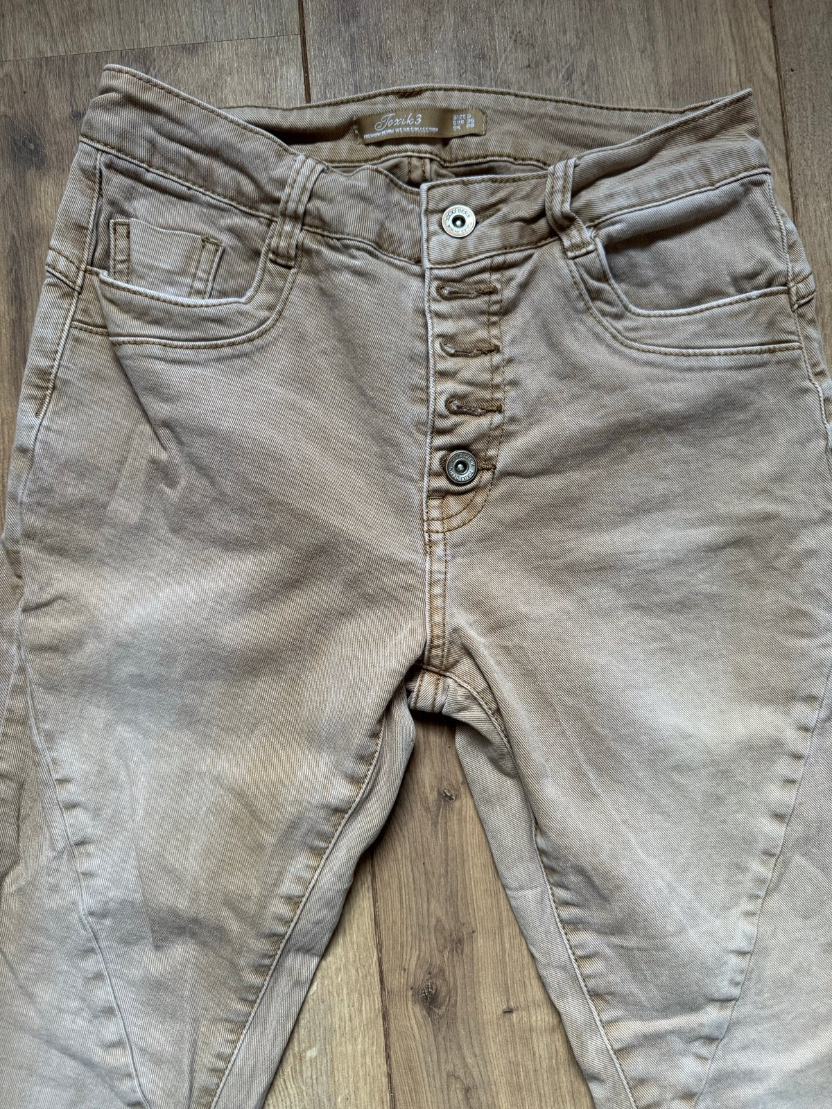 Stoere Denim Toxik3 Jeans - Maat 36 - Beige/Bruin, Ophalen of Verzenden, Gedragen, Overige kleuren, W28 - W29 (confectie 36)