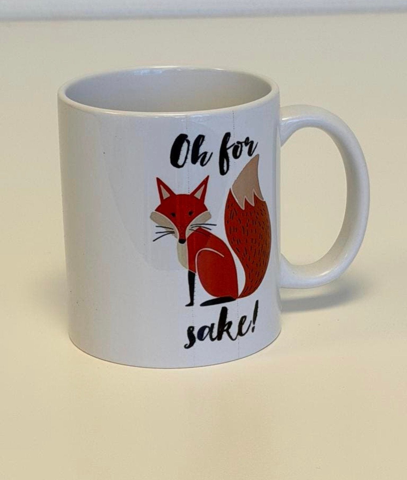 Oh For Fox Sake Mok Kom beker Keramiek Nieuw kerst vos funny, Keramiek, Nieuw, Ophalen of Verzenden, Kom(men)