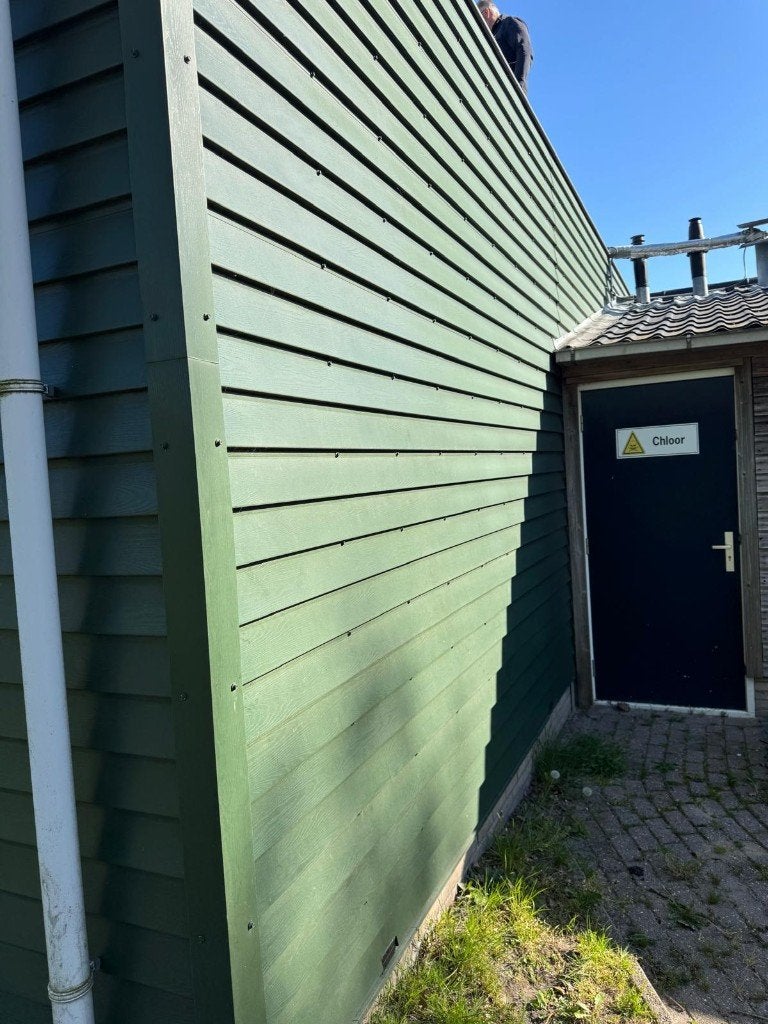 Rabatdelen / gevelbekleding met houtnerf, Ophalen, Gebruikt