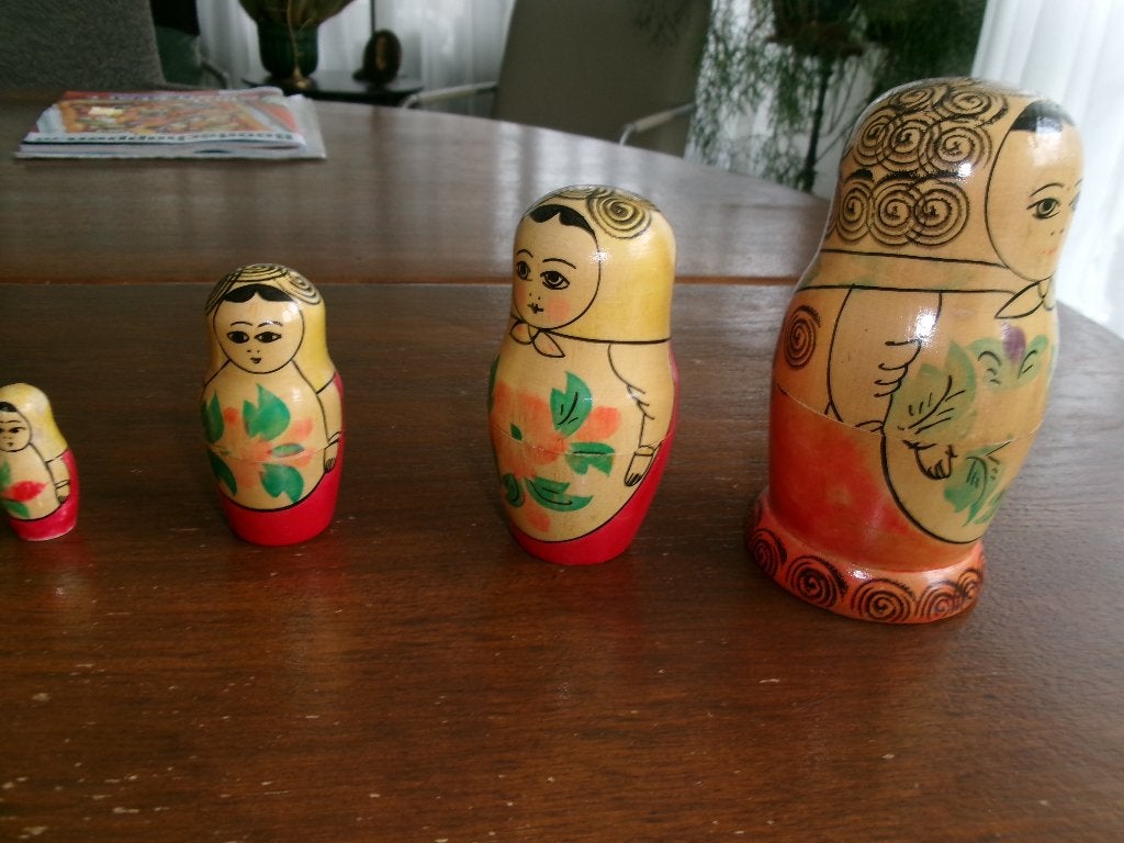 Originele houten Russische Matroesjka., Ophalen of Verzenden