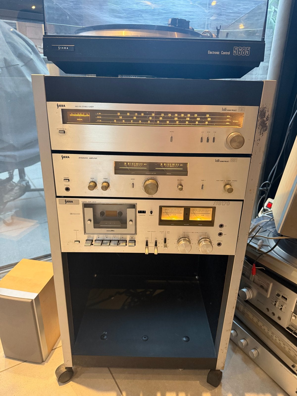Siera Philips audio set losse componenten in meubel, Ophalen, Philips, Gebruikt, Losse componenten