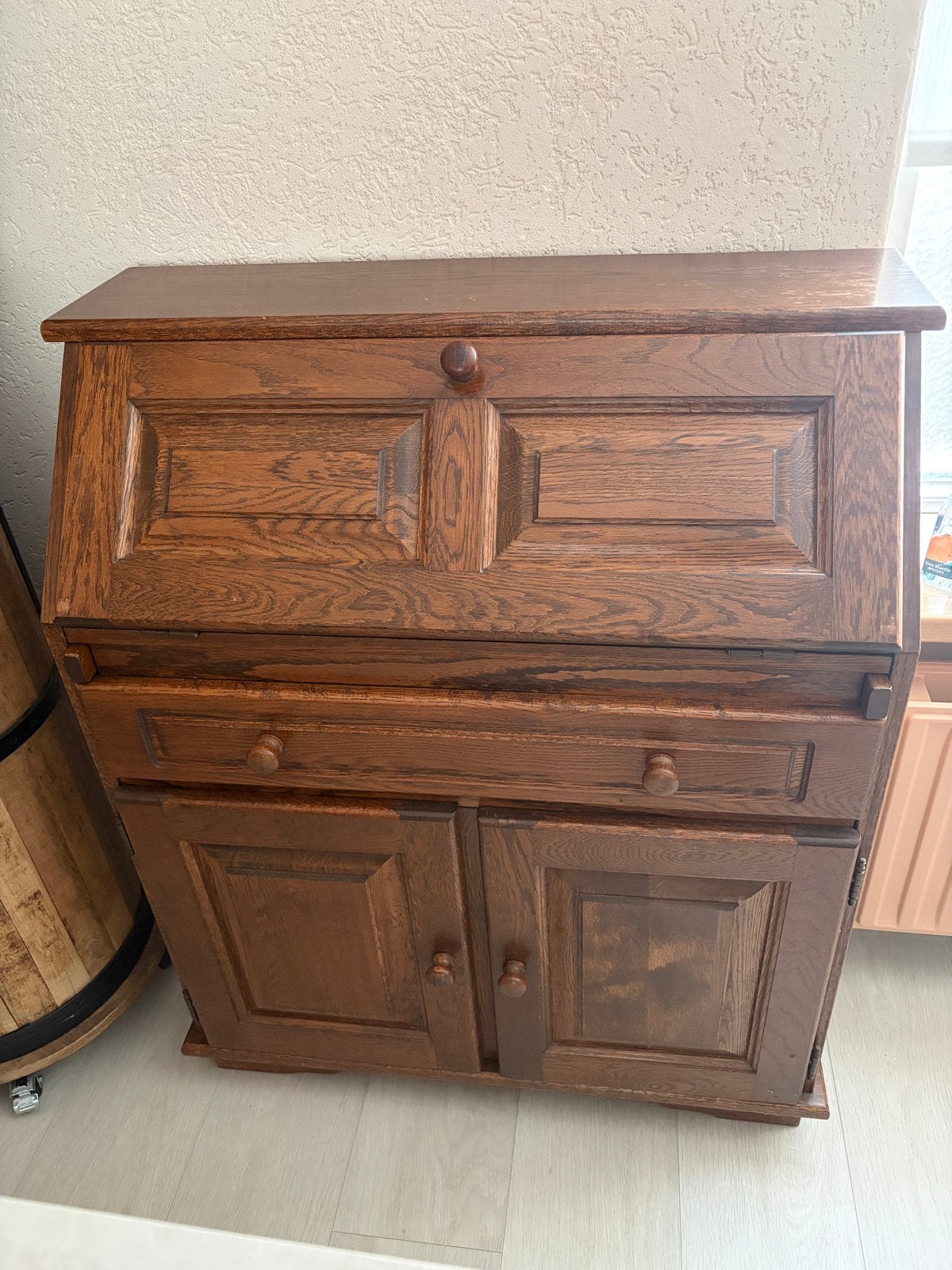 Antieke Secretaire / Bureau-kast combinatie van Hout, Ophalen, Gebruikt