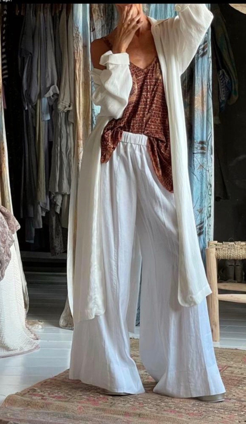 Raquel Allegra gave stoere  shirtdress blouse 38 vib, Ophalen of Verzenden, Zo goed als nieuw, Maat 38/40 (M), Wit
