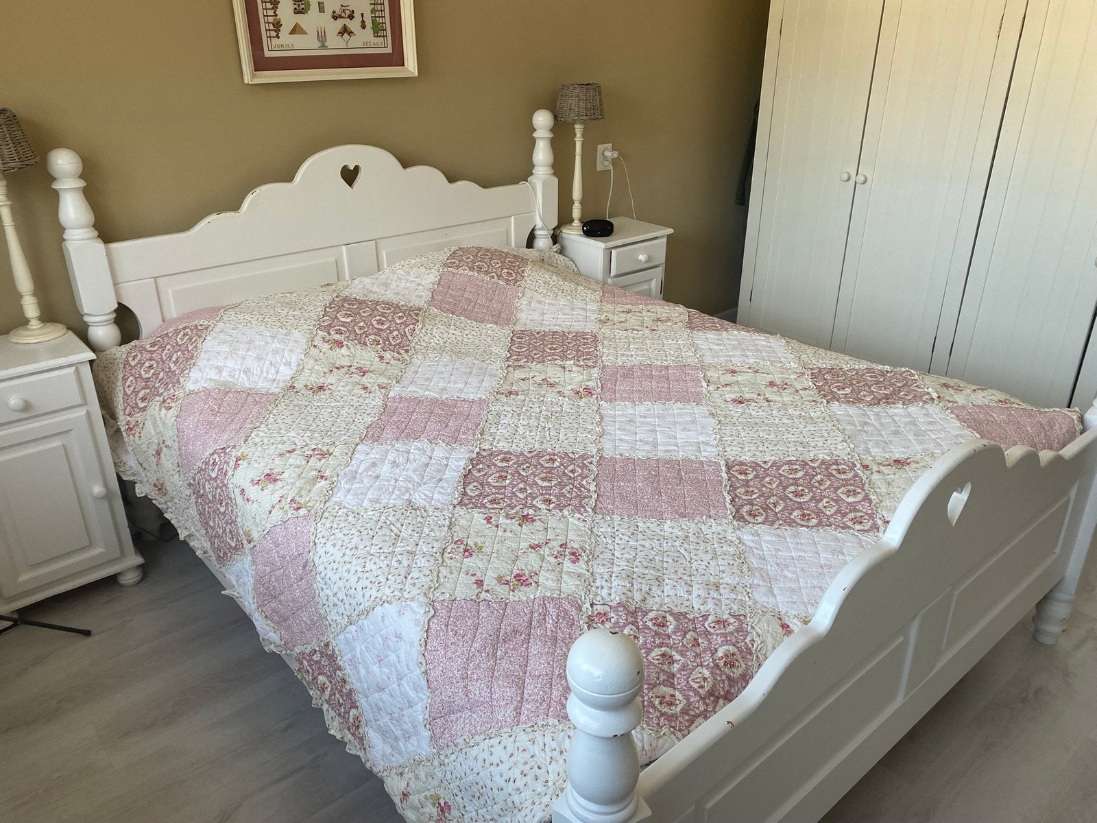 Romantische quilt, Ophalen of Verzenden, Zo goed als nieuw