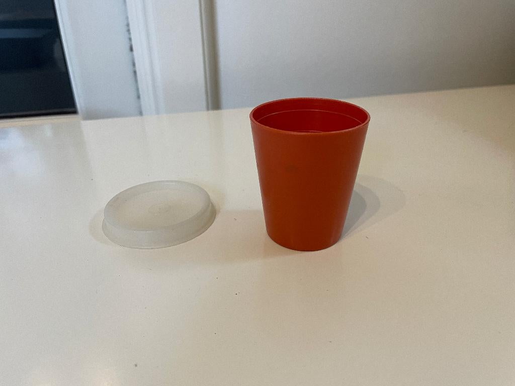 C589 Tupperware Vintage Mini Beker Potje Busje 101-104, Ophalen of Verzenden, Gebruikt, Overige typen