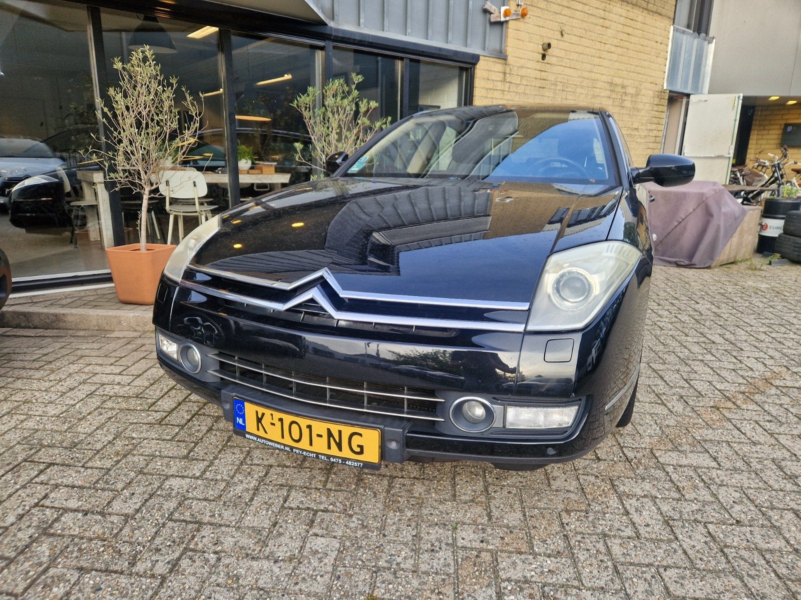Citroën C6 3.0 Hdif V6 177KW AUT 2011 Zwart, Auto's, C6, 1848 kg, Zwart, Bedrijf