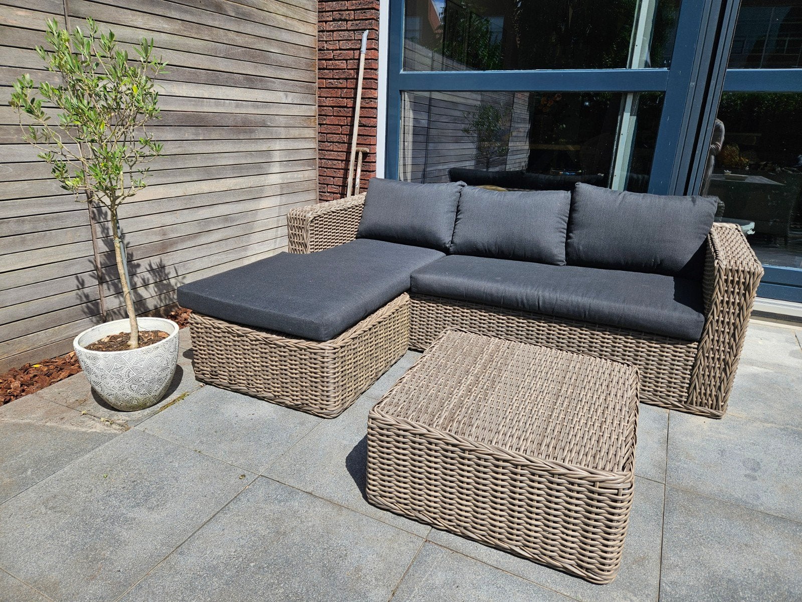 Loungeset wicker / Pure Collection – complete set, Ophalen, Gebruikt, Wicker, Loungeset