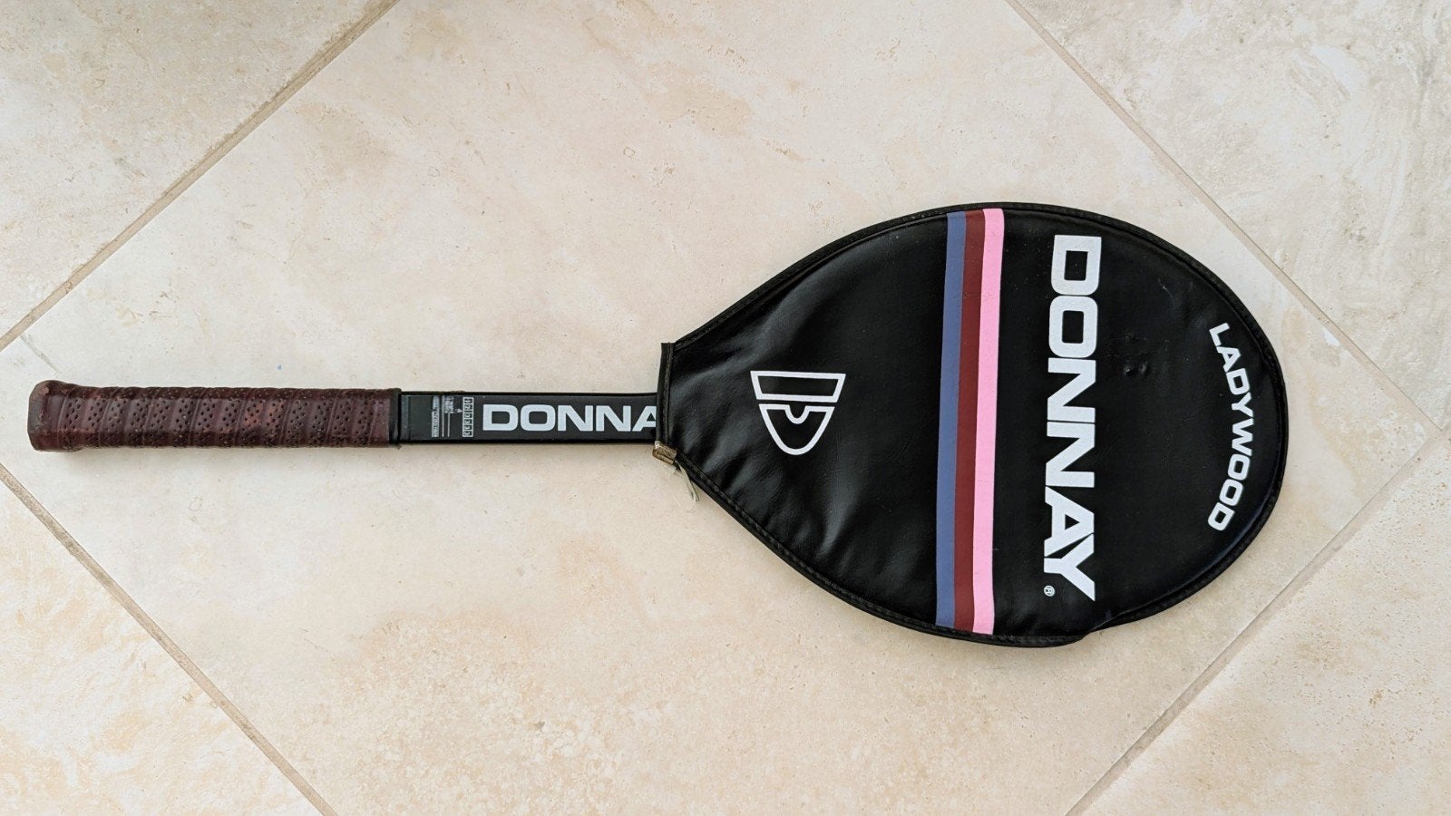 Donnay Ladywood tennisracket met hoes, Ophalen, Gebruikt, L4, Head
