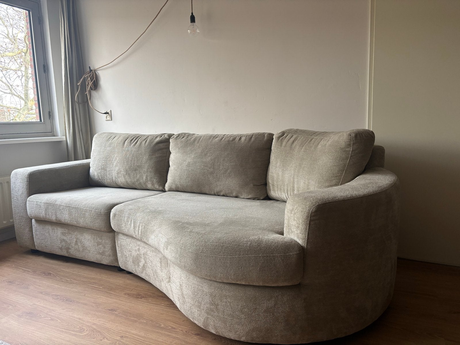 SEVN rechte bank met chaise longue, Ophalen, 250 tot 300 cm, 125 tot 150 cm, Driepersoons